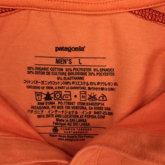 Patagonia shirt sleeve polo, coral - Picture 2 of 3